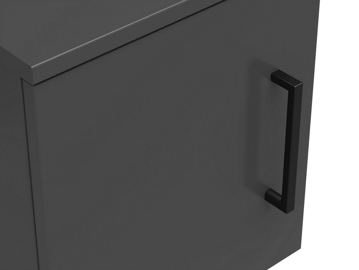 Aufsatzschrank Multistauraum Graphitfarben - Graphitfarben/Schwarz, MODERN, Holzwerkstoff/Kunststoff (30/35/40cm) - Mömax
