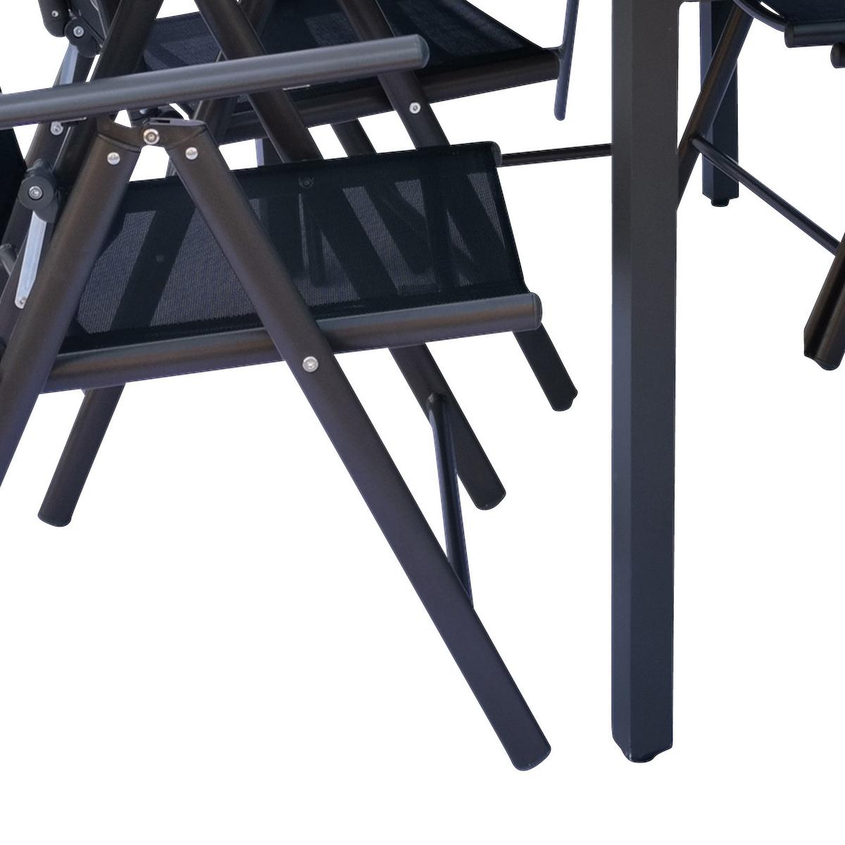 Vrtni Set Kalia, Črna, 7-Delno - črna, Basics, kovina - Gardenson