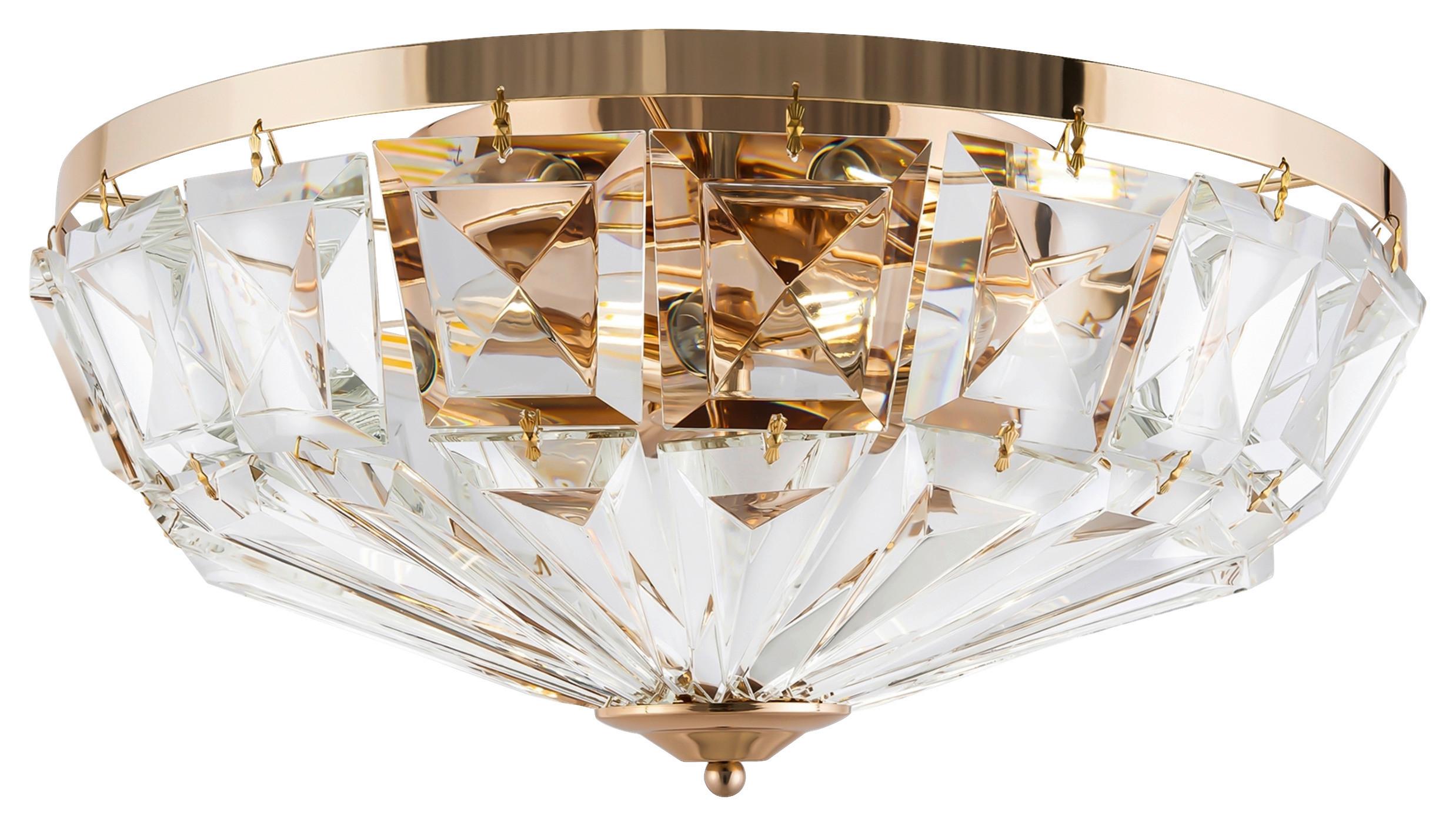 Deckenleuchte Facet Goldfarben max. 60 Watt - Goldfarben, Basics, Glas/Metall (48,6/22,8/48,6cm) - MAYTONI