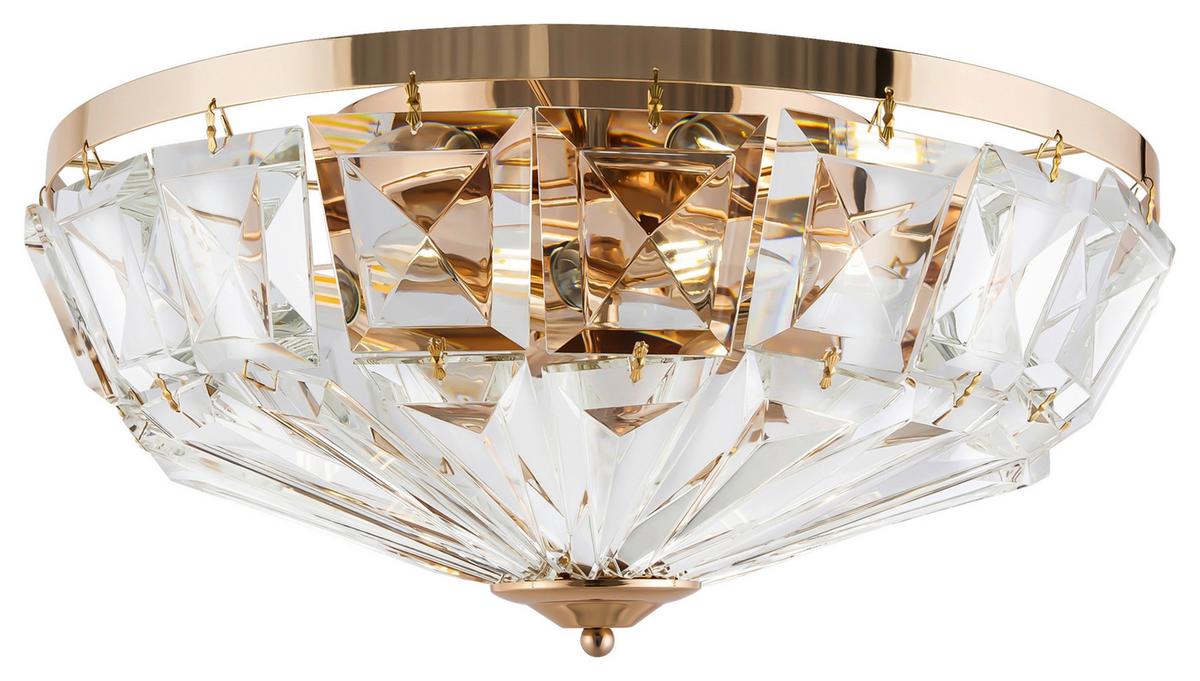 Deckenleuchte Facet Goldfarben max. 60 Watt - Goldfarben, Basics, Glas/Metall (48,6/22,8/48,6cm) - MAYTONI