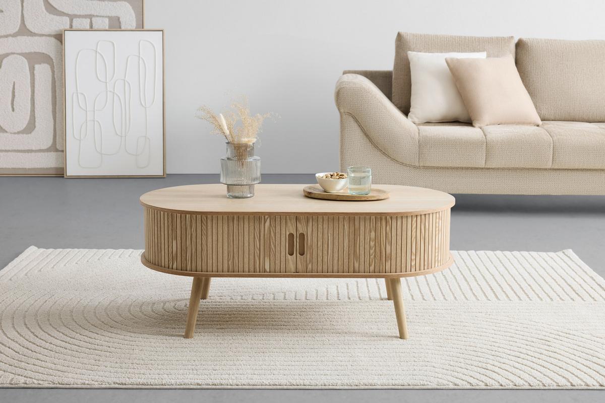 Măsuță de cafea SKANDY II - culoare natur, Konventionell, lemn/material pe bază de lemn (100/50/40cm) - Premium Living