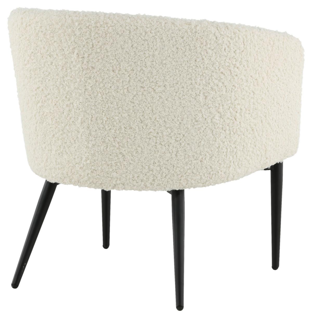 SESSEL FLUFFY - Schwarz, Design, Kunststoff/Textil (66/70,5/64cm) - Livetastic