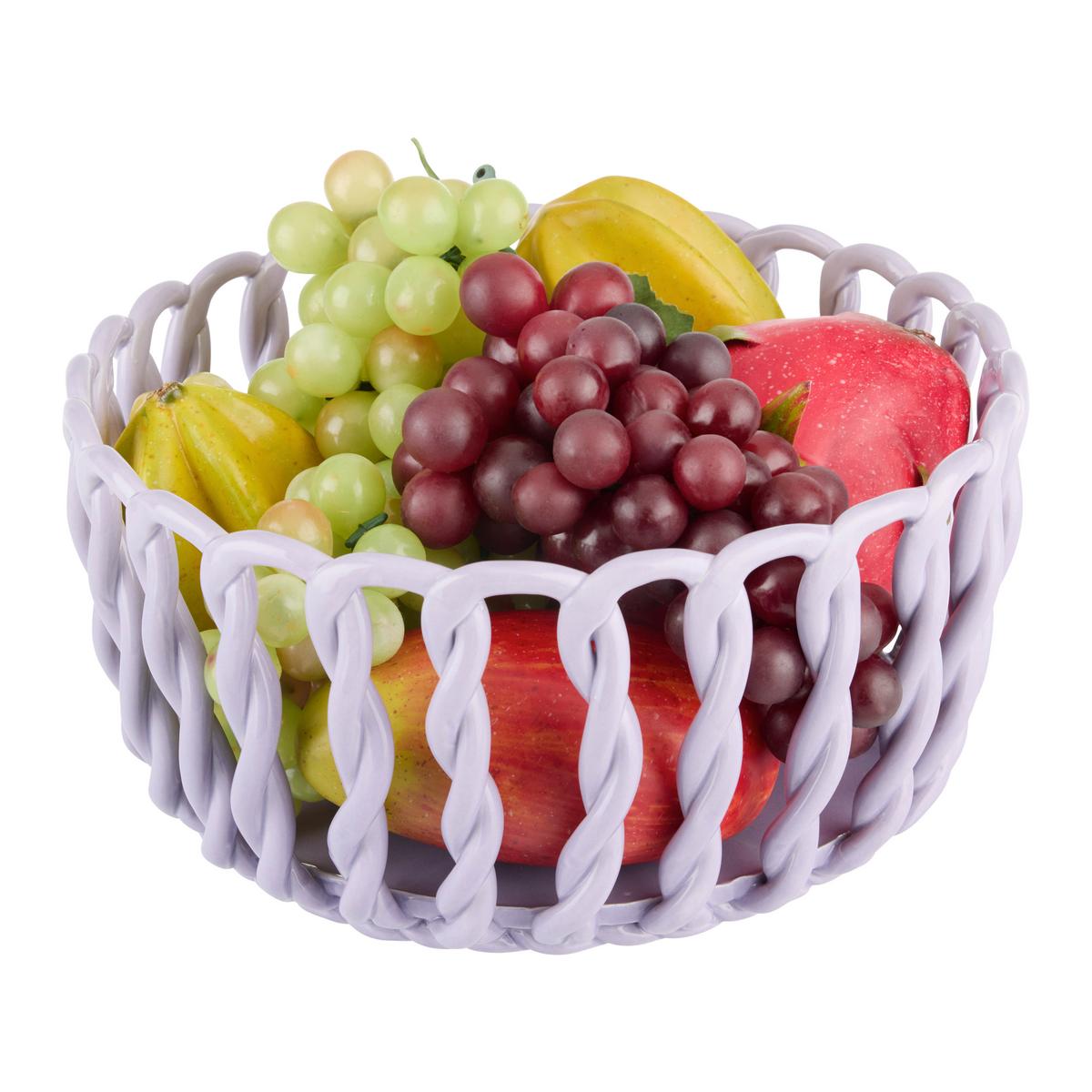 Obstschale Candy Colros - L Lila - Lila, MODERN, Keramik (25/12cm) - Mömax