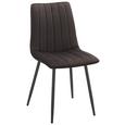 Stuhl Grau/Schwarz - Anthrazit/Grau, LIFESTYLE, Textil/Metall (44,5/88,5/54cm) - Modern Living