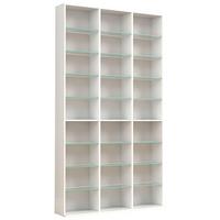 REGAL ZILAS XL - Weiss, Design, Glas/Holzwerkstoff (102/181/23cm) - MID.YOU