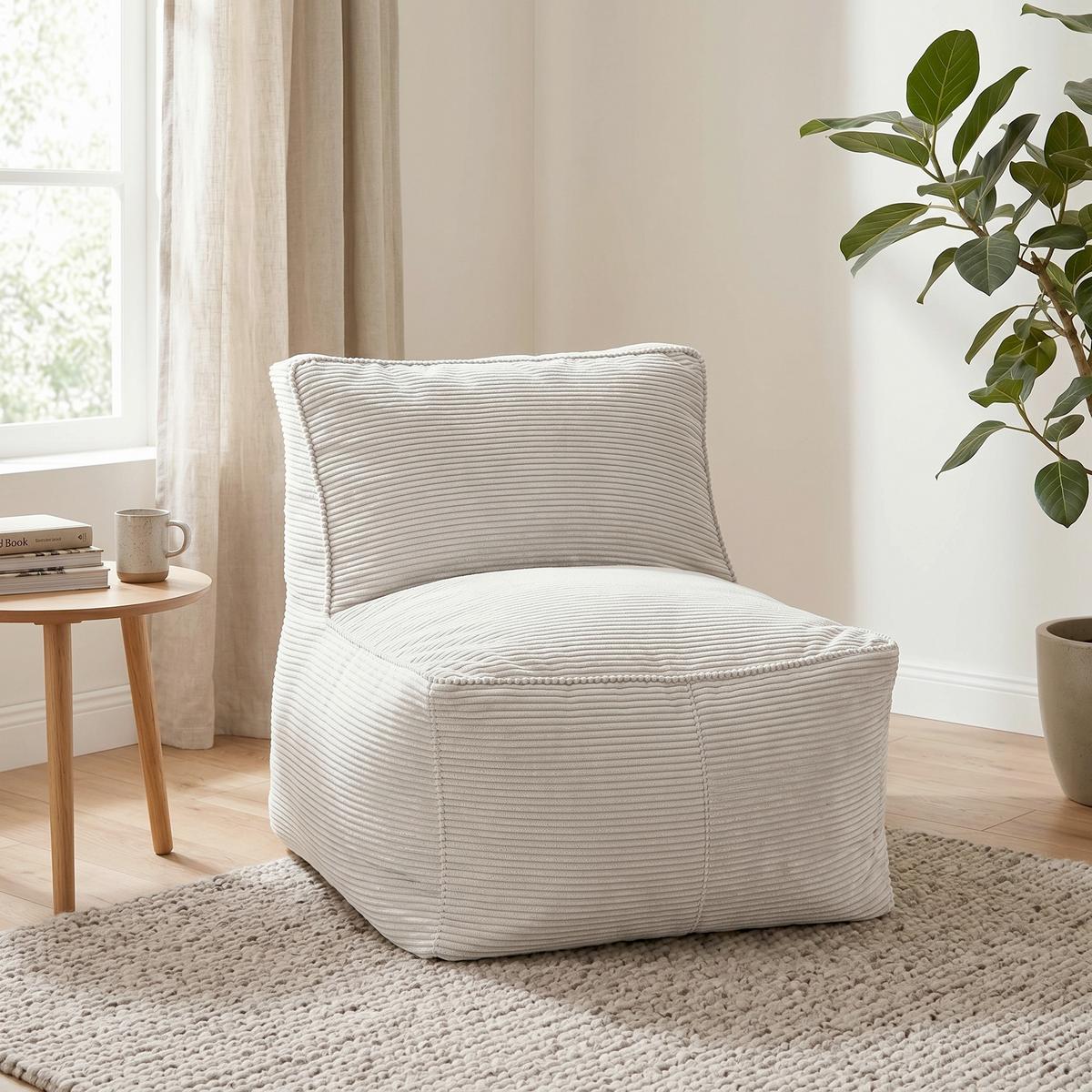 Sitzsack Caroline Weiß - Weiß, MODERN, Textil (75/84/88cm) - Mömax