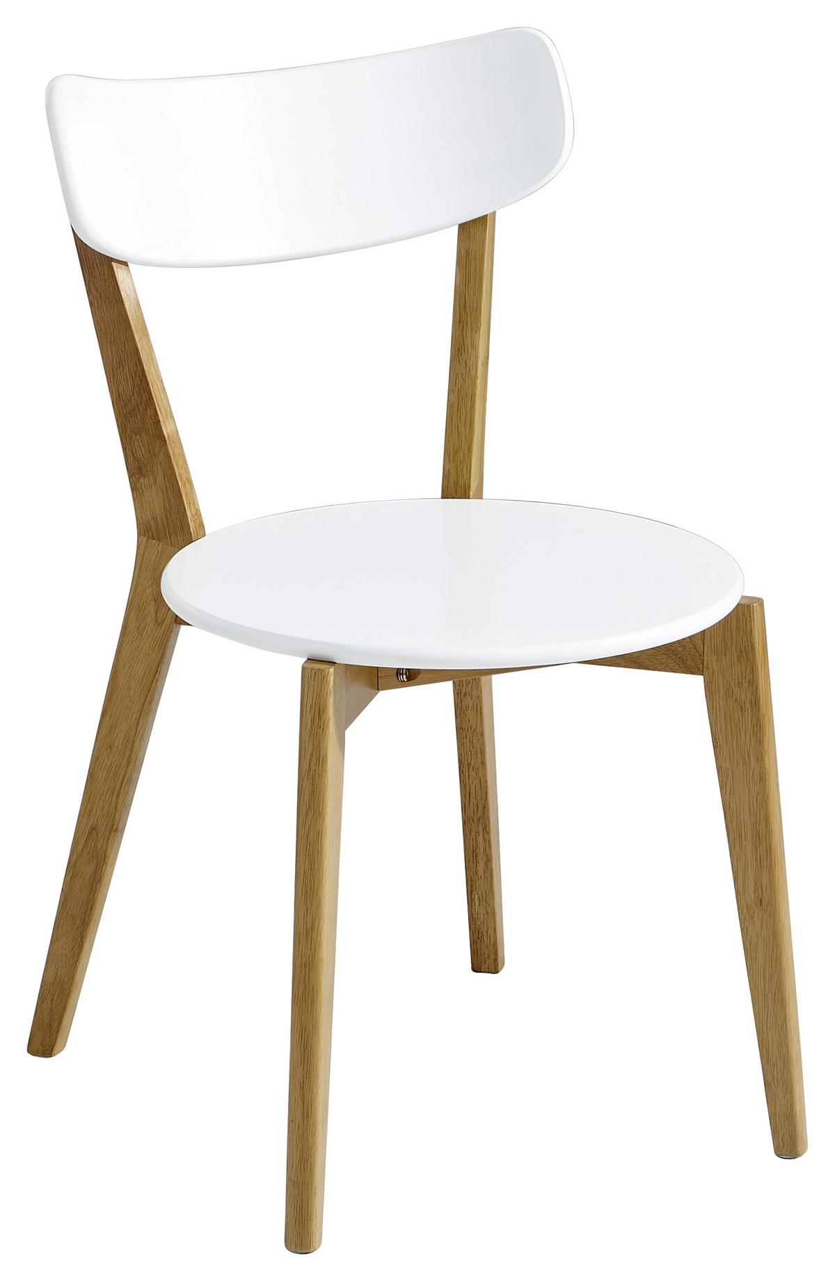 ZESTAW KRZESEŁ RALF 2ER-SET - kolor naturalny/biały, Design, drewno (46/78/55,5cm) - Livetastic