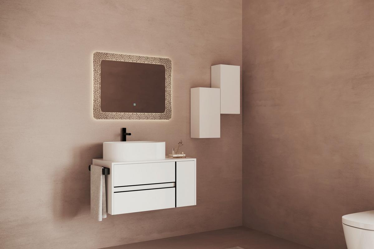 Lavoar Michelangelo - alb, Modern, ceramică (55/14/37cm)