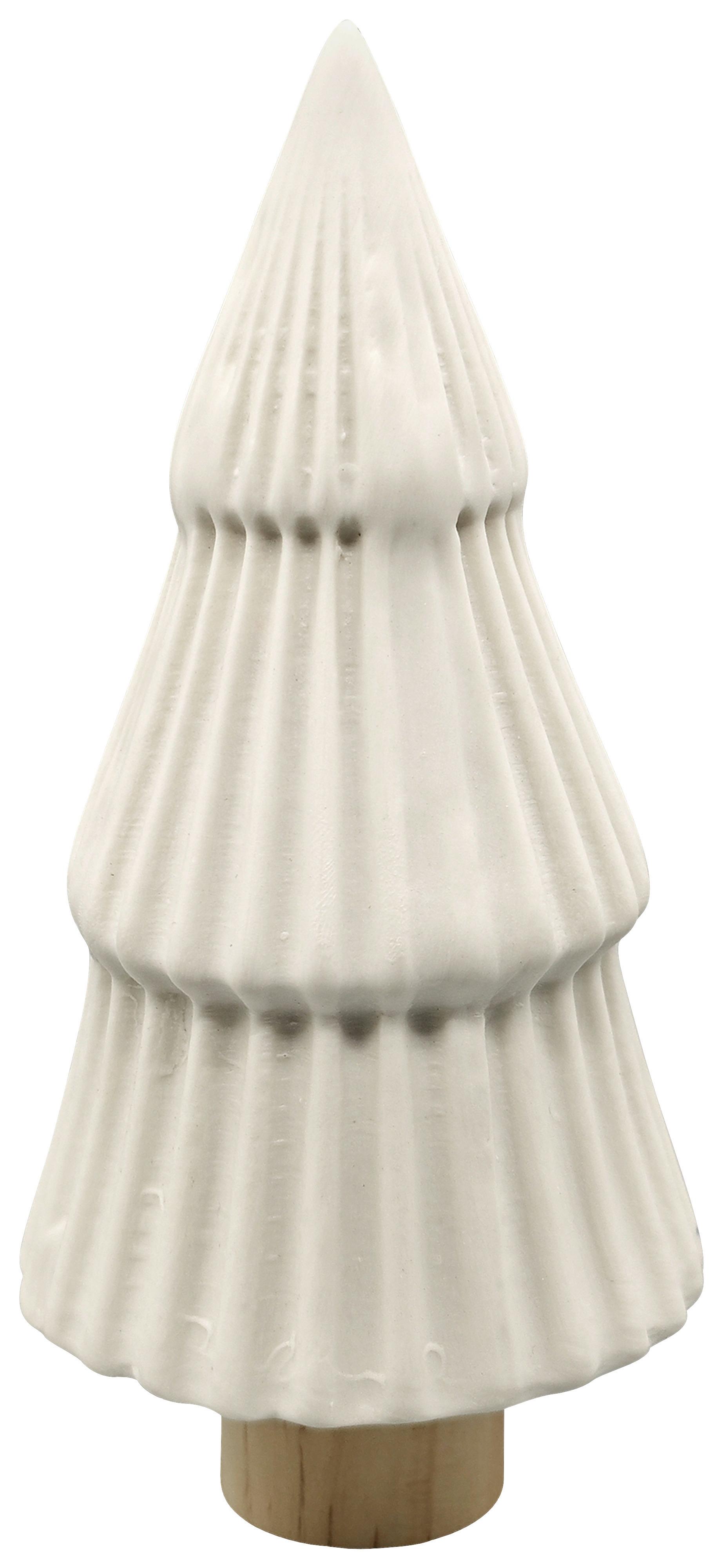 Dekobaum Conny Naturfarben/Weiß ca. 16cm - Naturfarben/Weiß, KONVENTIONELL, Holz/Keramik (7,5/16cm) - Mömax