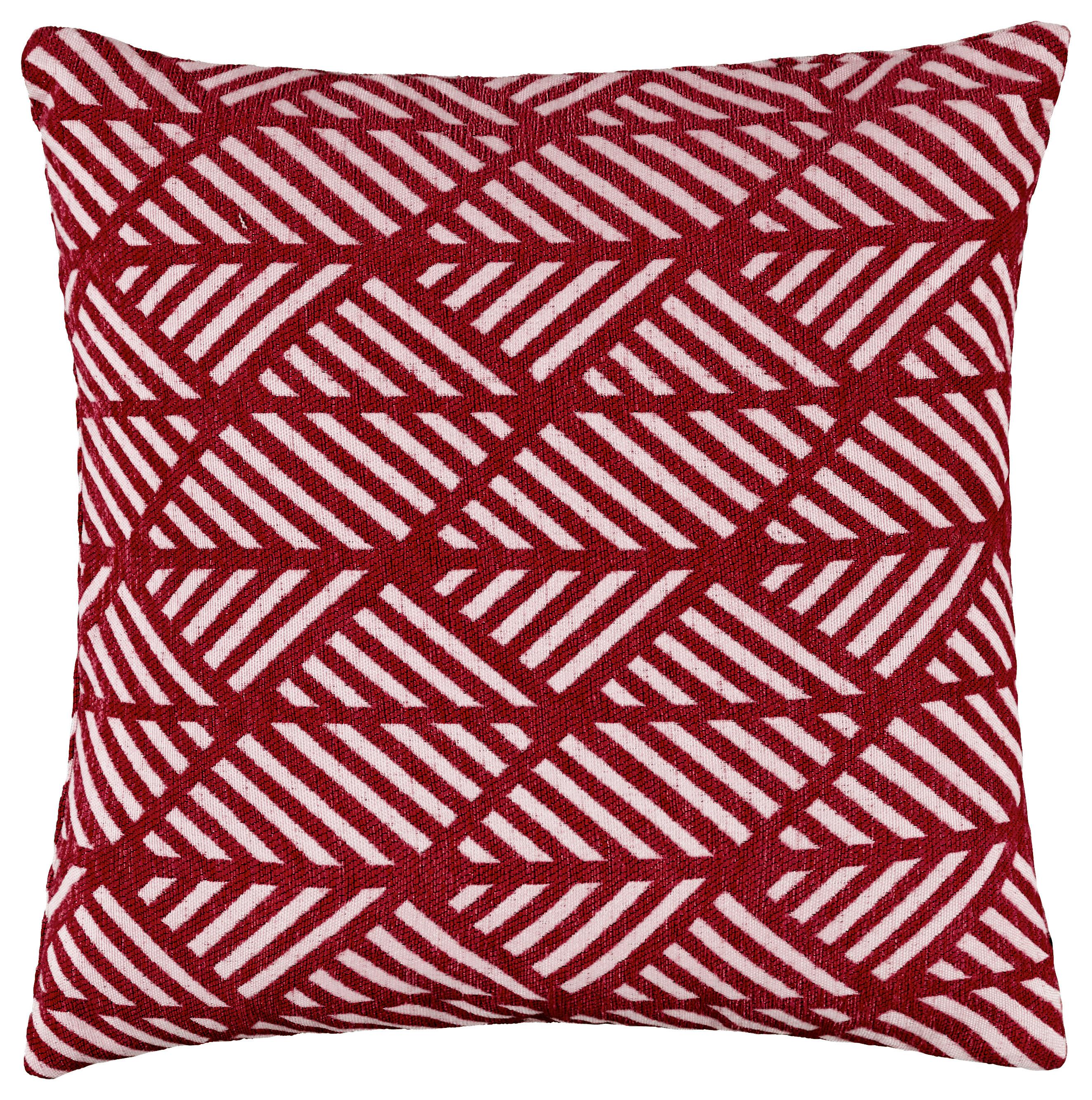 Kissenhülle Mary Jaquard ca. 45x45cm - Bordeaux, MODERN, Textil (45/45cm) - Mary's