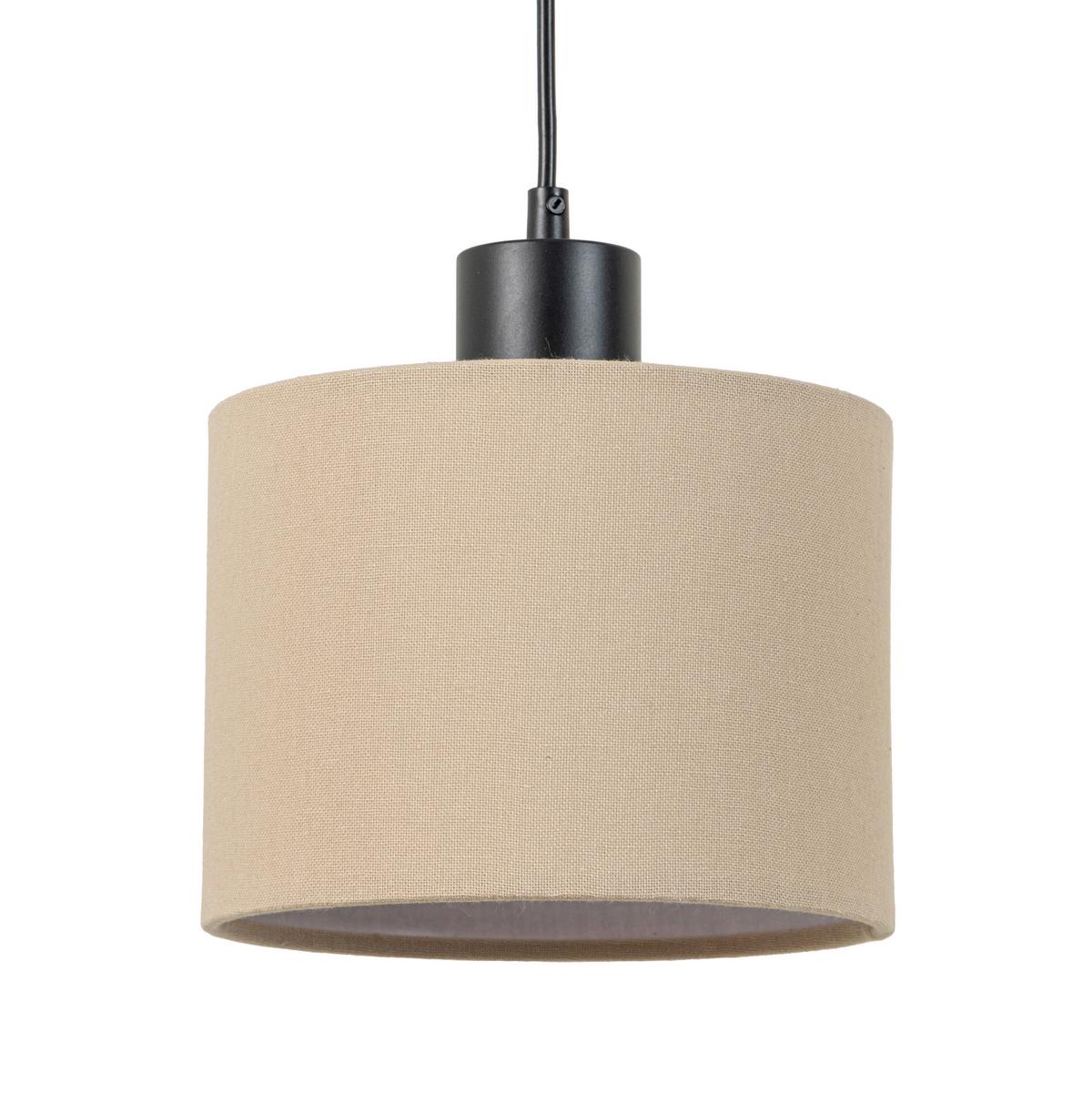 LAMPA WISZĄCA AMELIA - czarny/kolor piaskowy, Design, tworzywo sztuczne/metal (75/20/120cm) - Novel