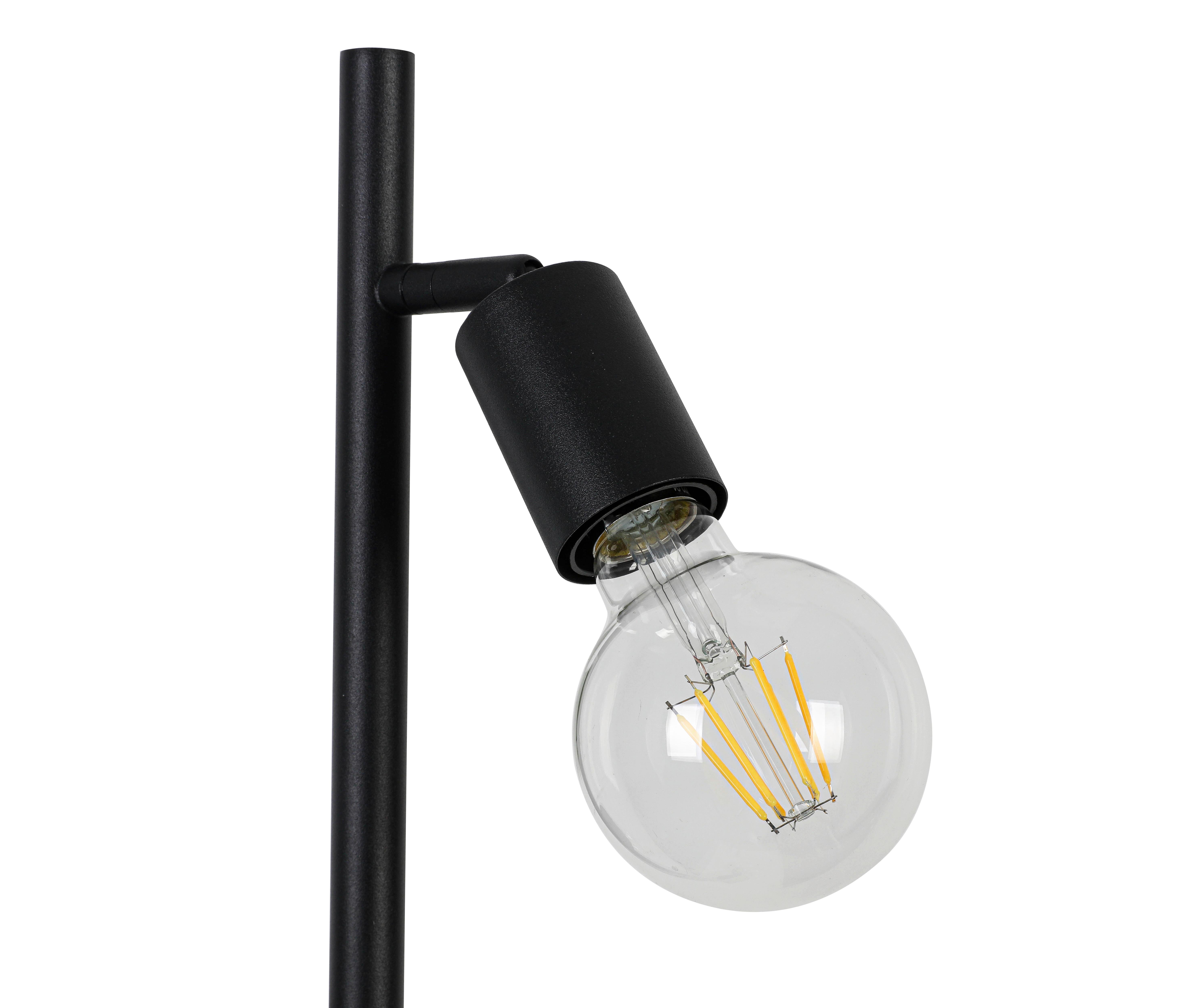 GOLVLAMPA STEFAN - svart, Basics, metall/plast (22cm) - Mömax