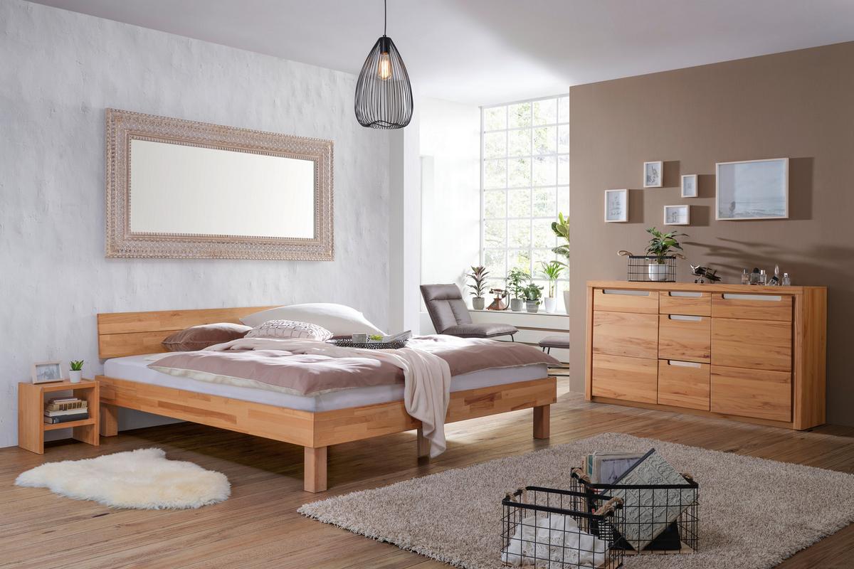 Bett Natura 160 New Naturfarben Ca. 160x200cm - Naturfarben, Konventionell, Holz (160/200cm) - Based