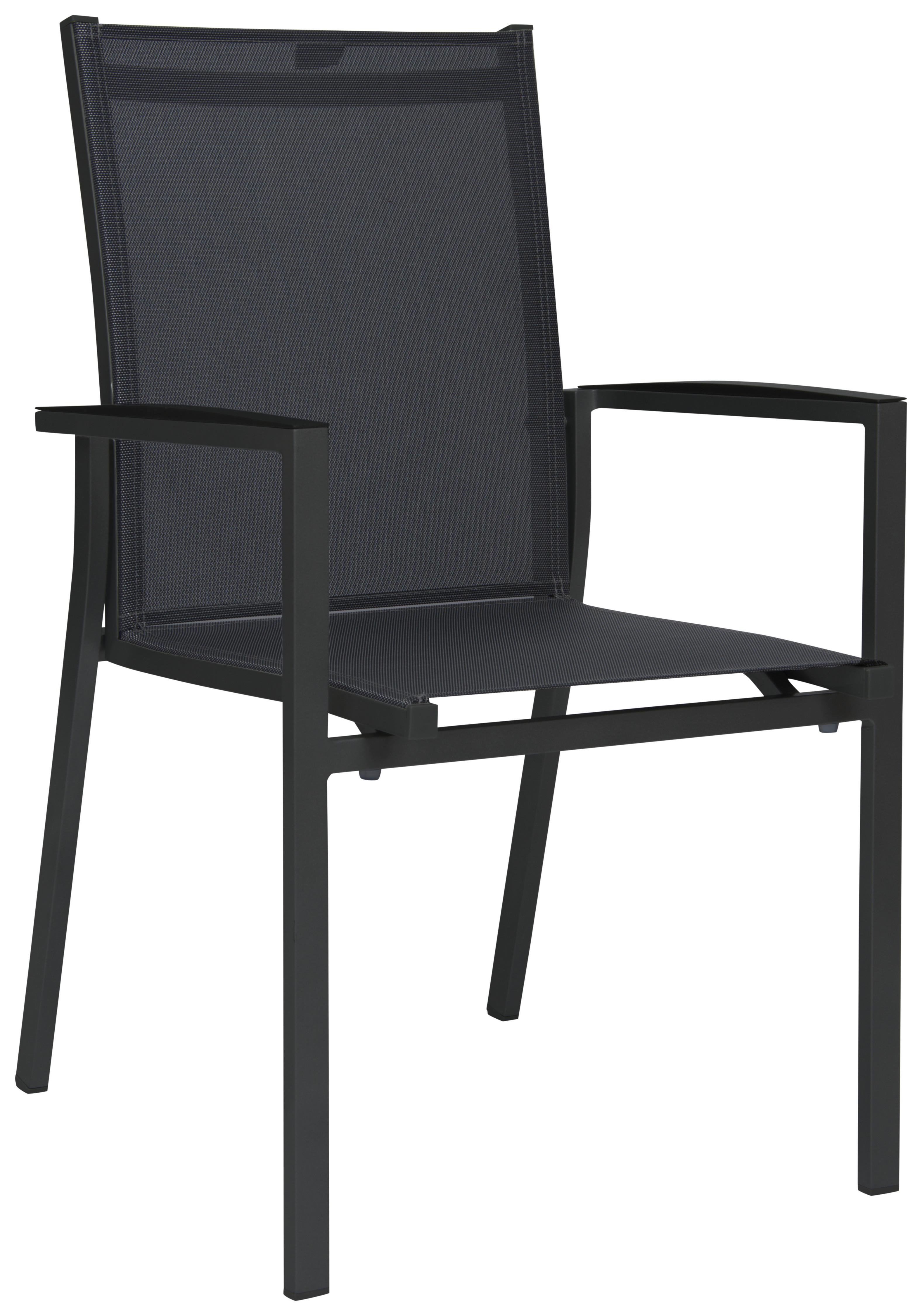 FOTEL SZTAPLOWANY NEW LEVANTO - antracytowy, Basics, metal/tkanina (57,5/92/63cm) - Stern