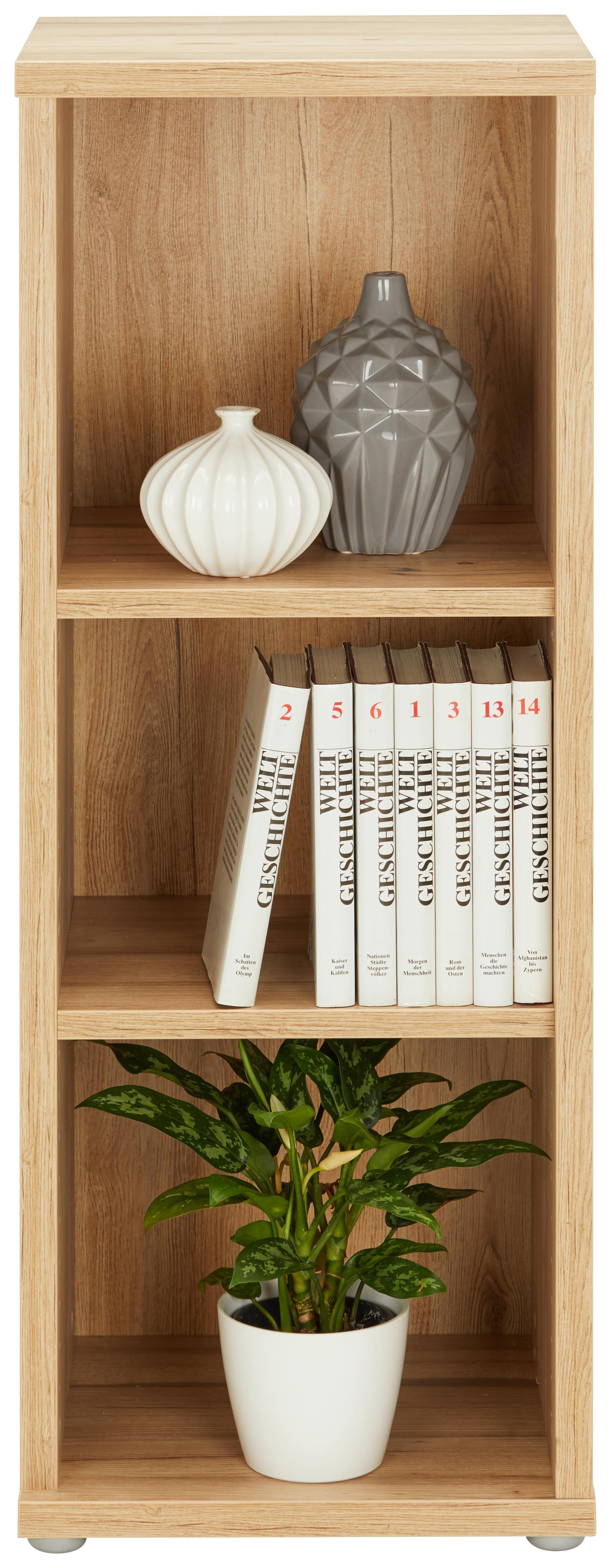 Etajeră Ducato - culoare lemn stejar, Modern, plastic/metal (43/116/40cm) - Premium Living