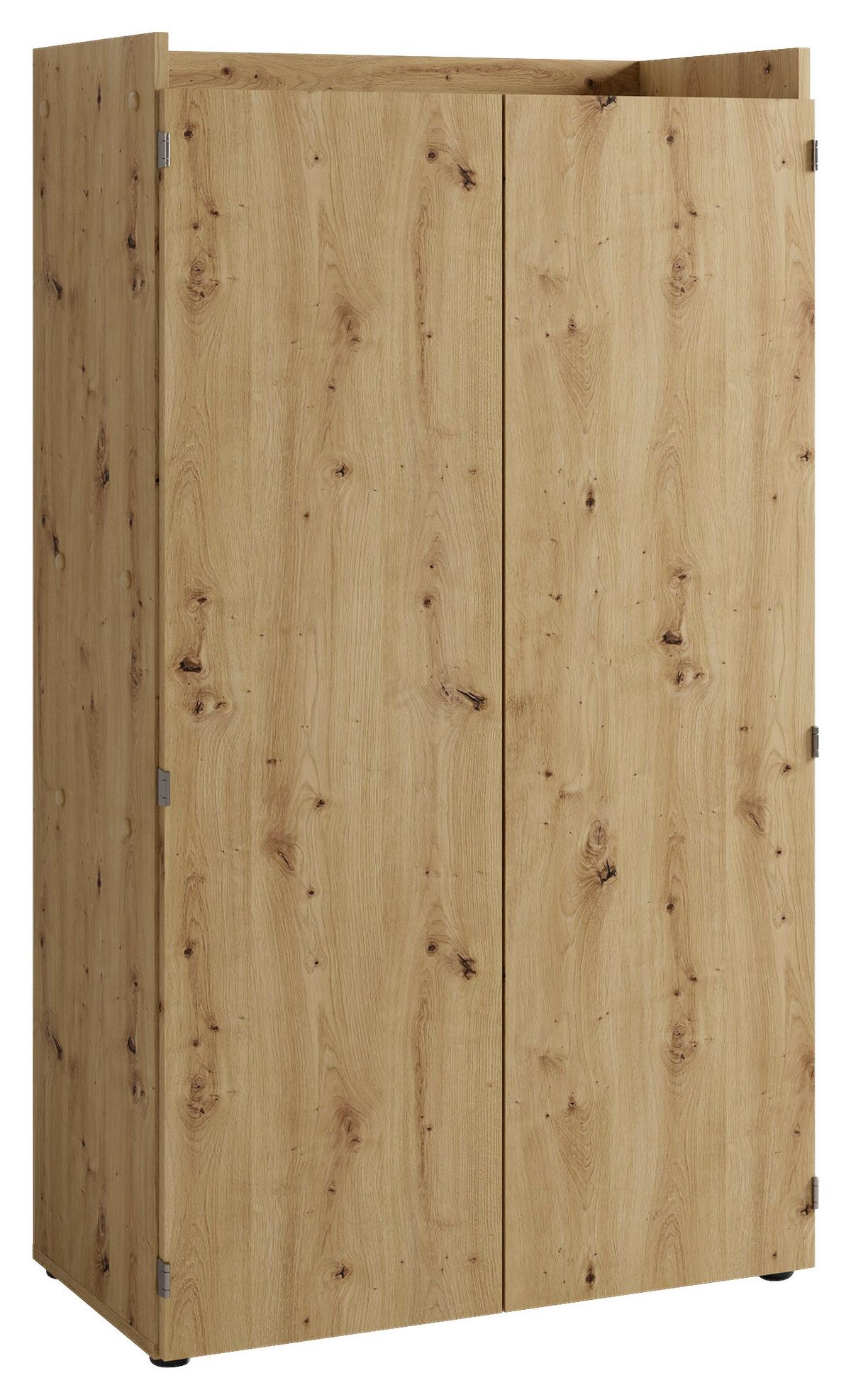 SEKRETÄR JANNE - Schwarz/Eiche Artisan, MODERN, Holzwerkstoff/Kunststoff (80/40/141cm) - MID.YOU