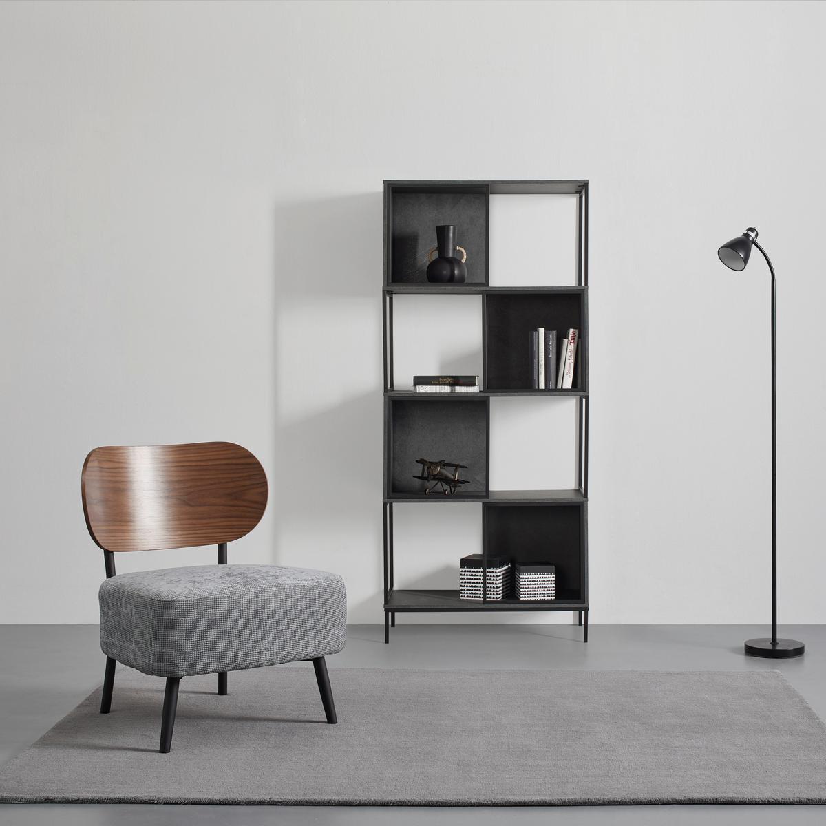 Raumteiler in Grau/Schwarz - Schwarz/Grau, Modern, Holzwerkstoff/Metall (70/158/35cm) - Mömax