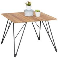 Couchtisch Casablanca in Eichefarben Echtholz - Eichefarben/Schwarz, MODERN, Holz/Metall (60/60/46cm) - Based