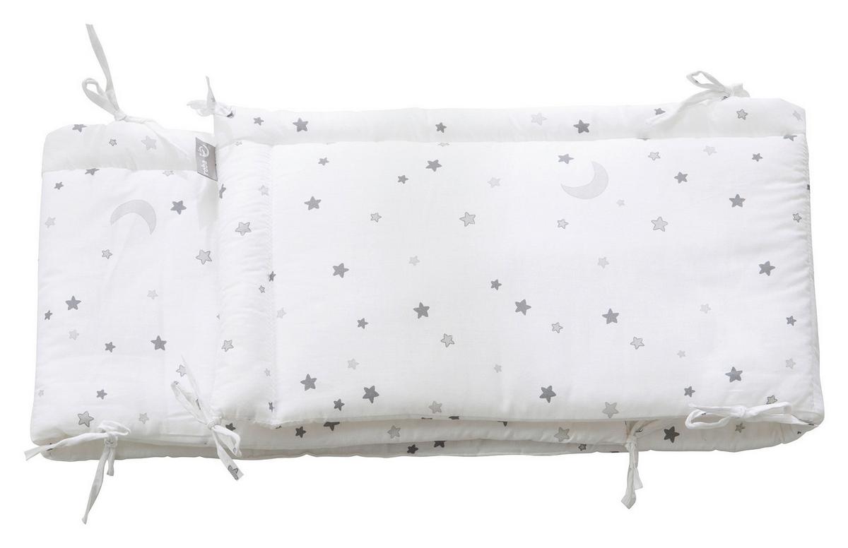 Gitterbettset Magicstar Weiß ca. 70x140cm, 5-teilig - Holzwerkstoff/Textil (70/140cm) - Roba