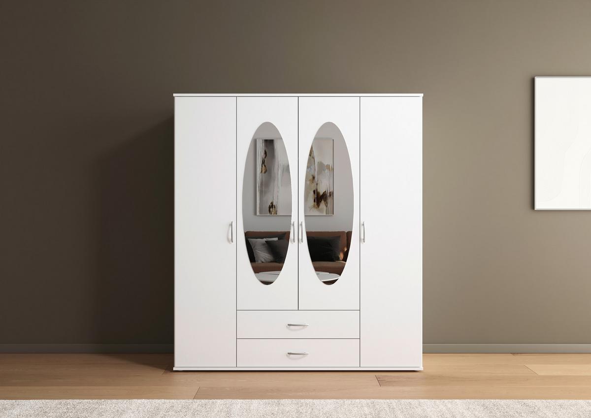 Ormar Za Odjeću Paul - bijela/boje aluminija, Konvencionalno, drvni materijal/plastika (168/188/52cm) - Modern Living