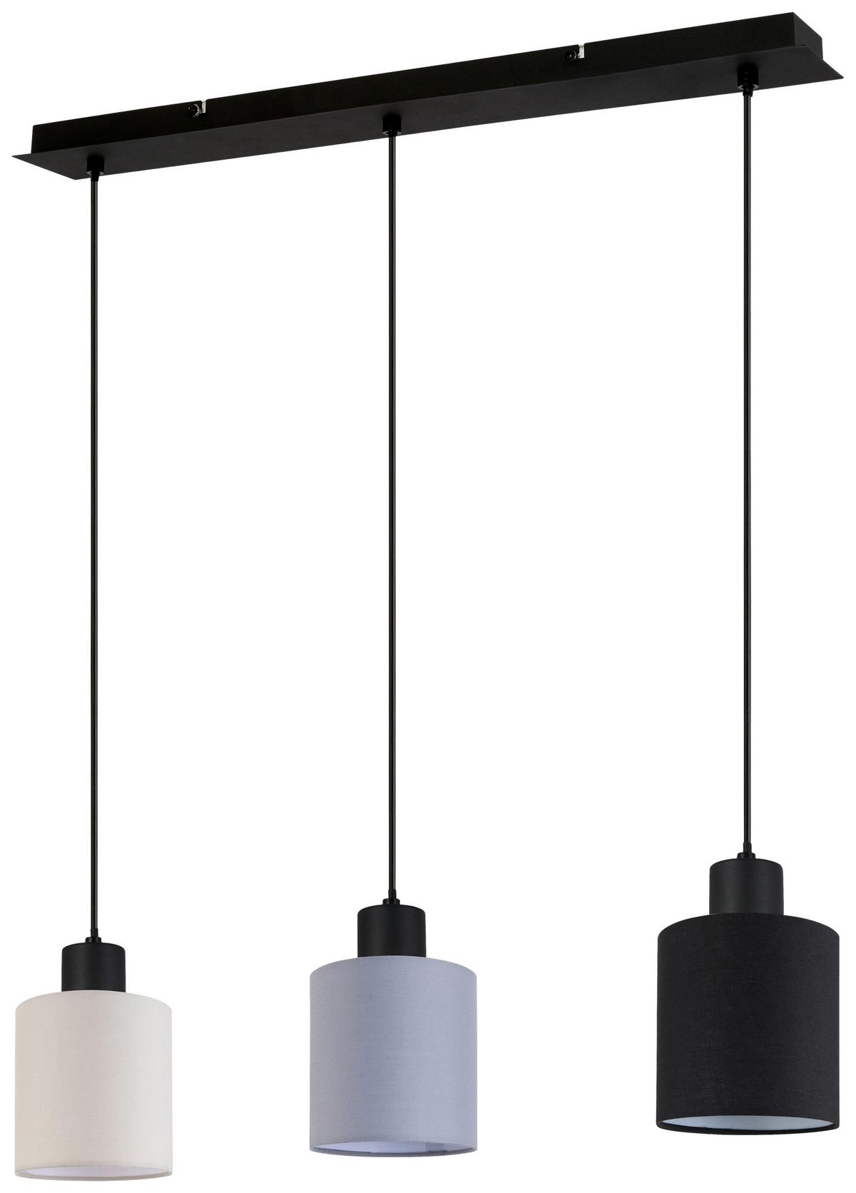 LAMPA WISZĄCA MIA - beżowy/czarny, Trend, metal/tkanina (64/12/120cm) - Novel