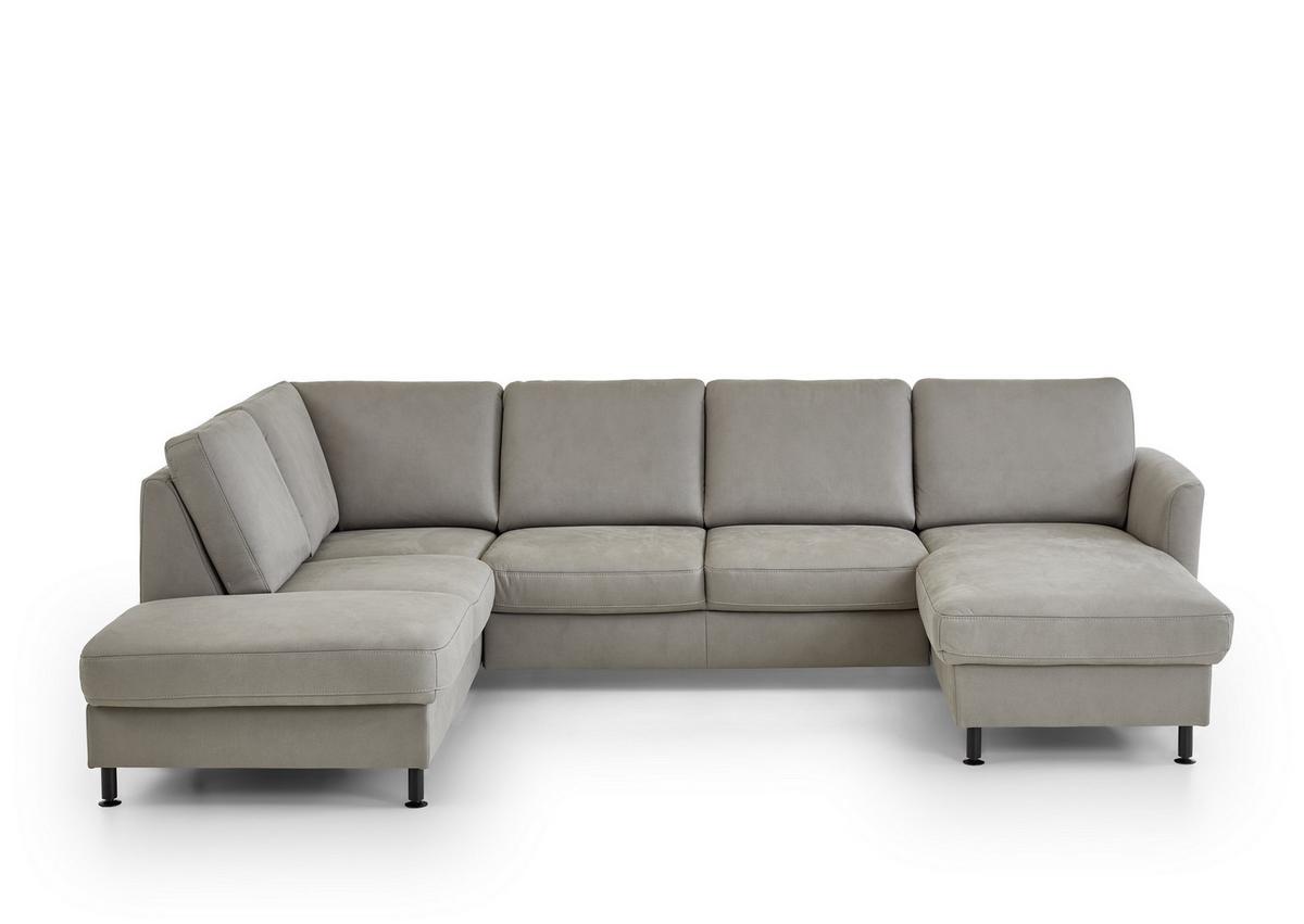 Sarokkanapé Villach - szürke, Modern, műanyag/faalapú anyag (200/305cm)