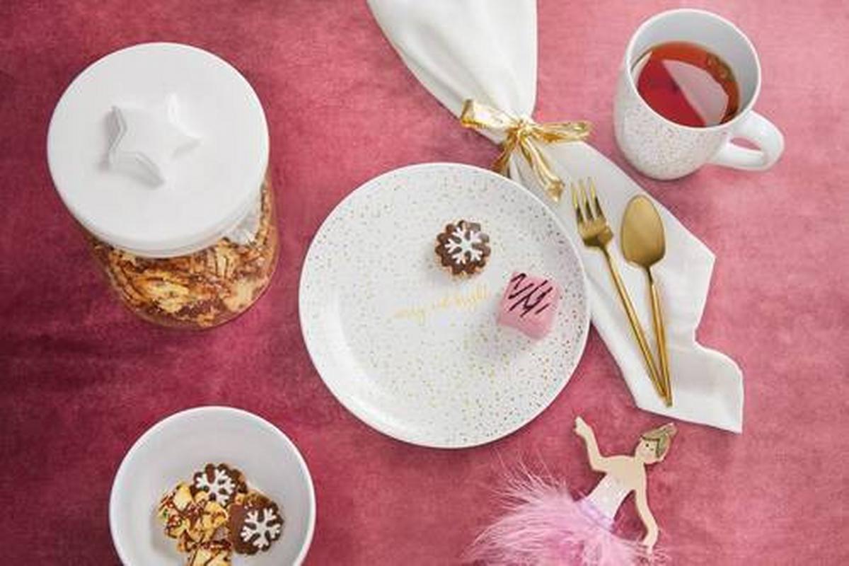 Frühstücksservice Winter Miracle, 6-teilig - Weiss/Goldfarben, Basics, Keramik (16cm) - Modern Living