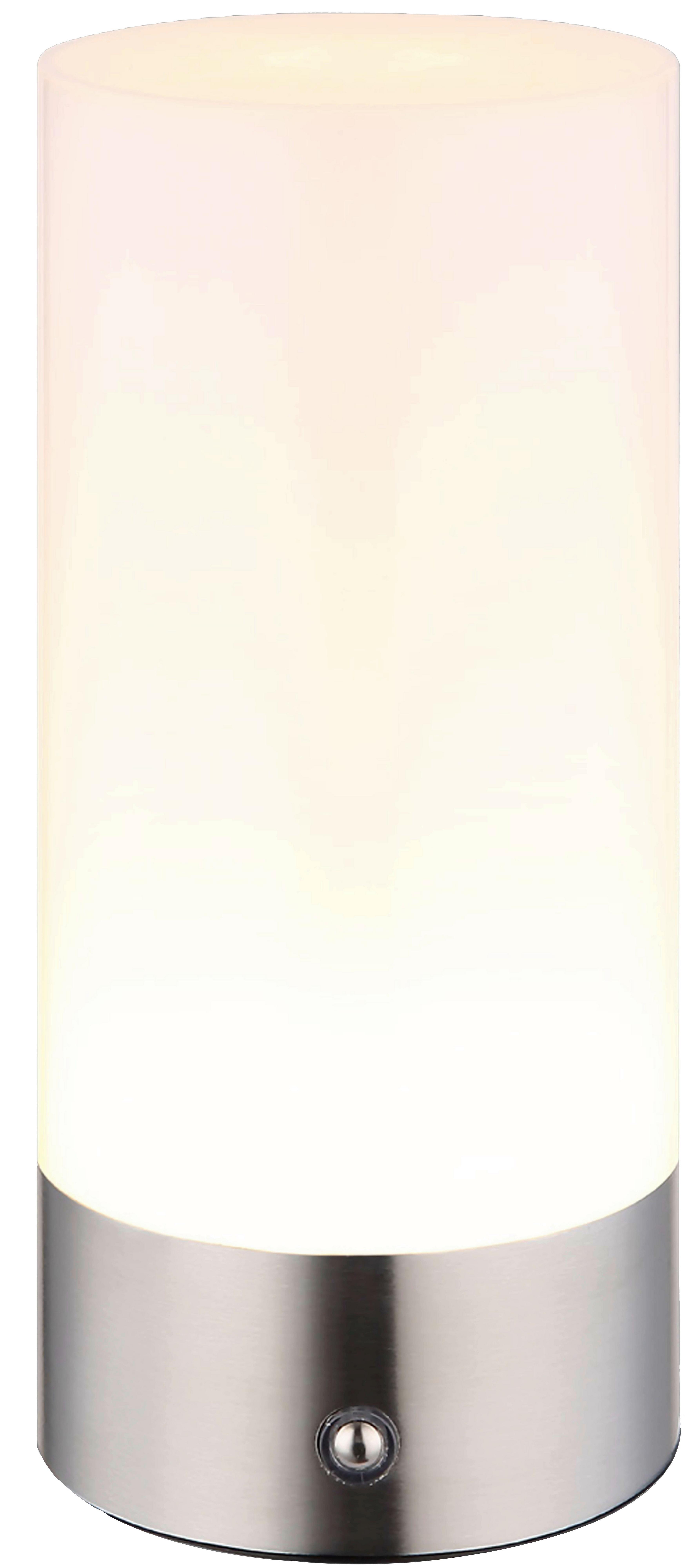 BORDSLAMPA KLEIN - opal/nickelfärgad, Klassisk, metall/plast (8,8/19cm) - Mömax