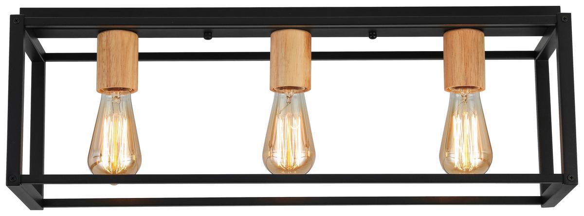 LAMPA SUFITOWA MARTINEK - czarny, Modern, metal/drewno (65/20/22,5cm) - Bessagi Home