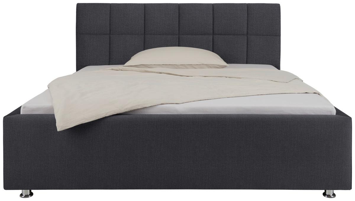 Oblazinjena Postelja Bogner, 180x200, Barva Grafita - barve kroma/barve grafita, Konvencionalno, tekstil (180/200cm) - Premium Living
