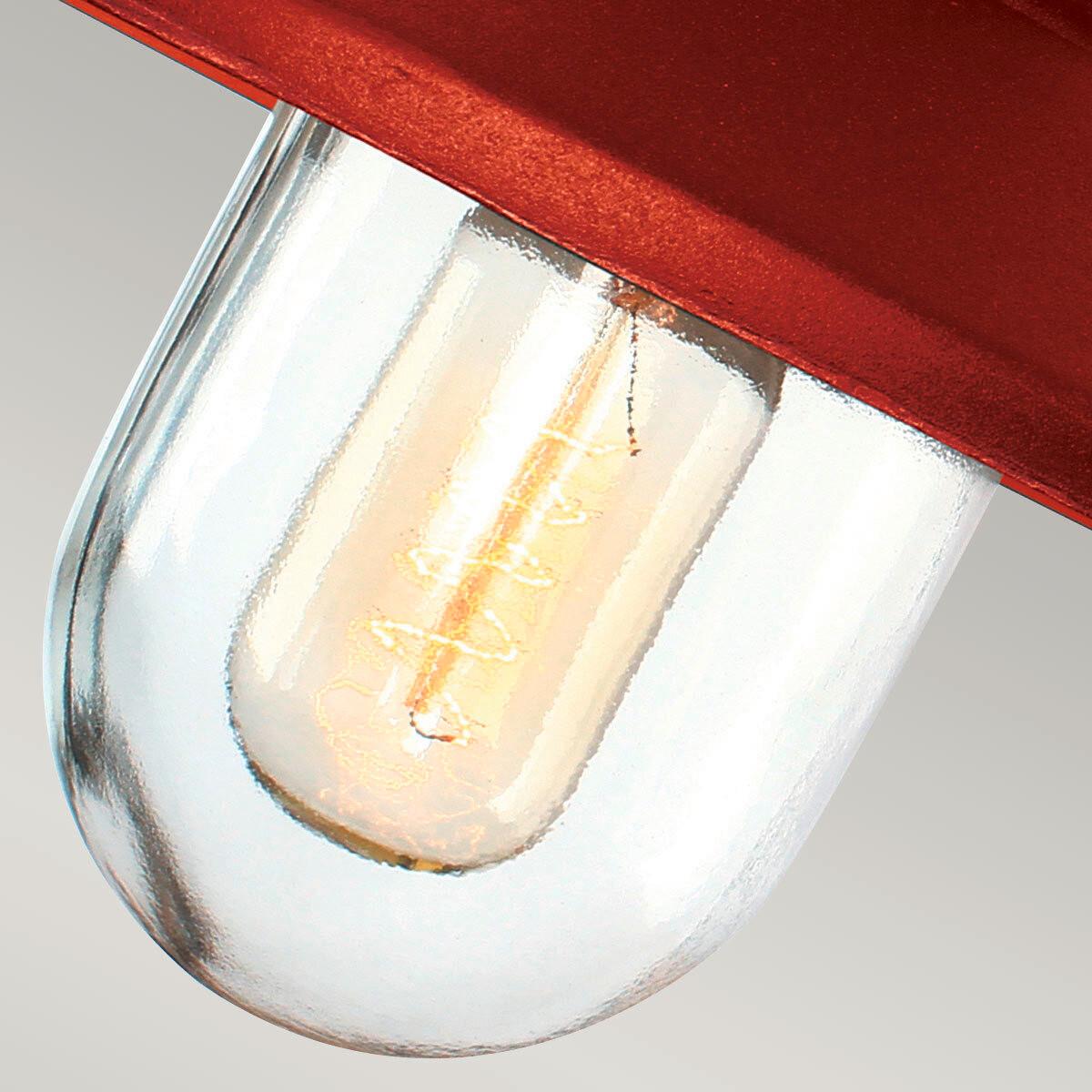 Kültéri Falilámpa Klampenborg-Oxr - piros, Konventionell, üveg/fém (42/27.5/25.5cm) - Elstead Lighting