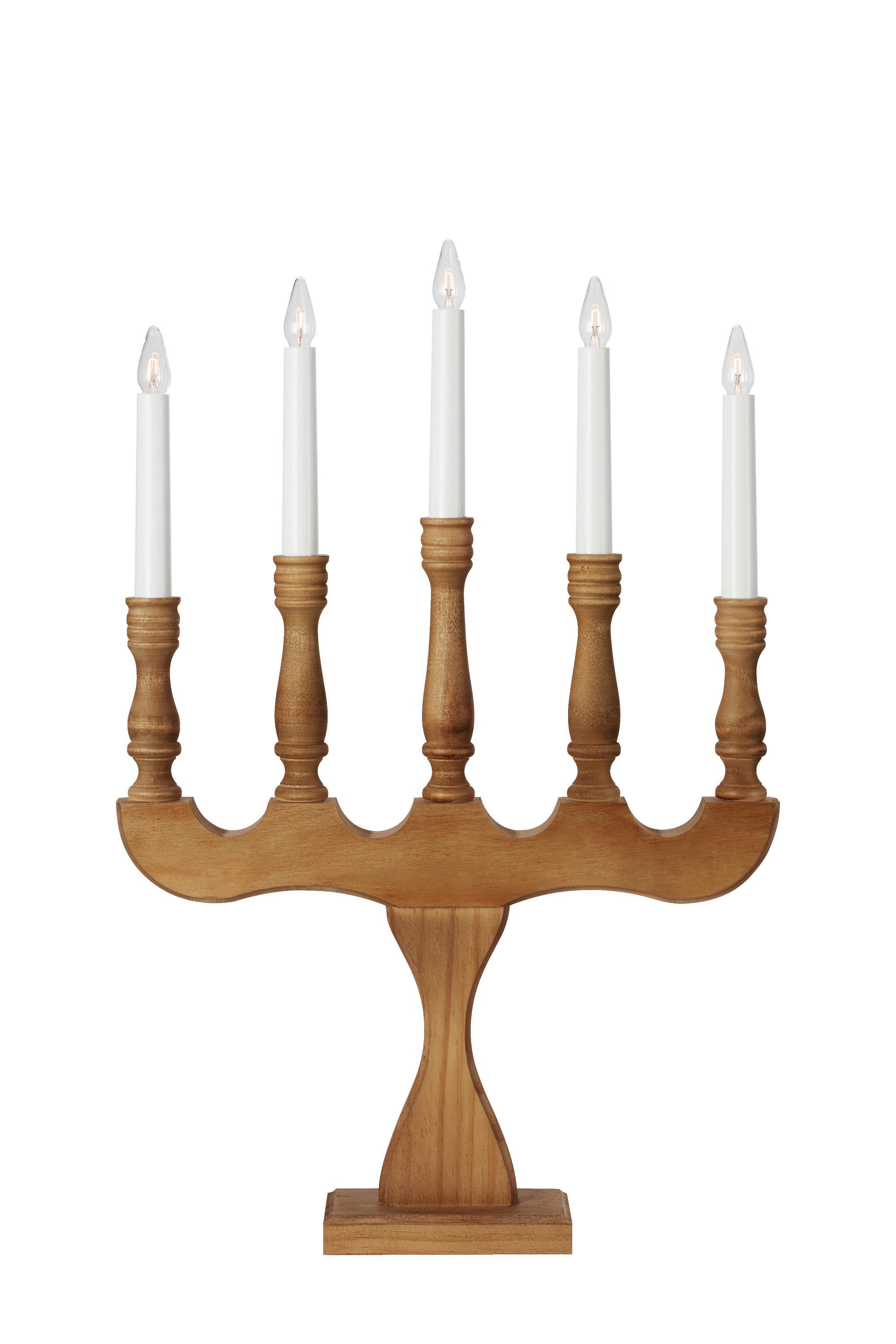 Adventskerzenhalter Svaneholm Hellbraun - Hellbraun, Basics, Holz (7,5/35/53cm) - Markslöjd
