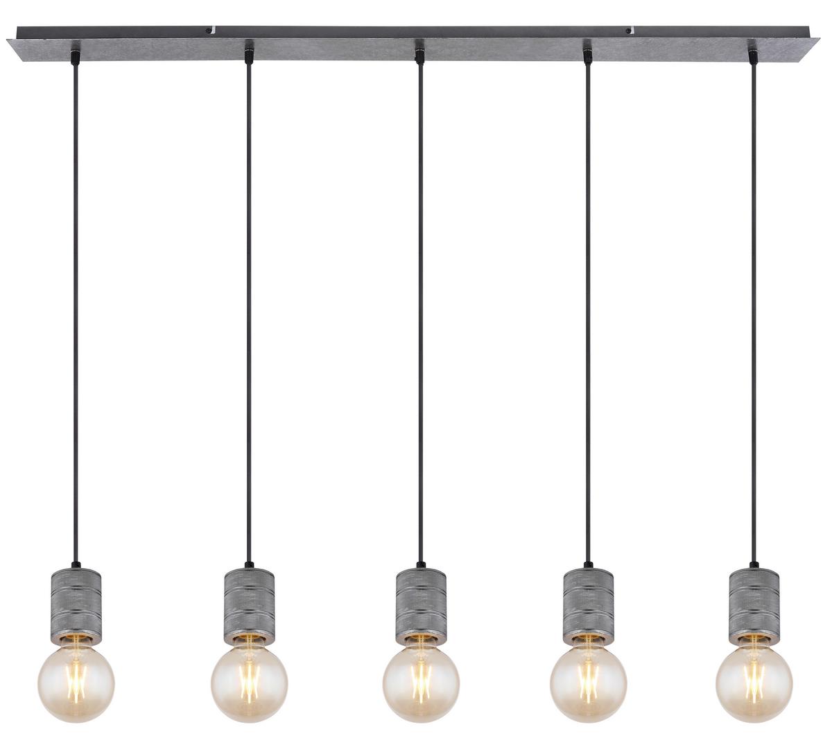 Hängeleuchte Freddy in Silberfarben max. 60 Watt - Silberfarben, Basics, Metall (115/10/120cm) - Globo