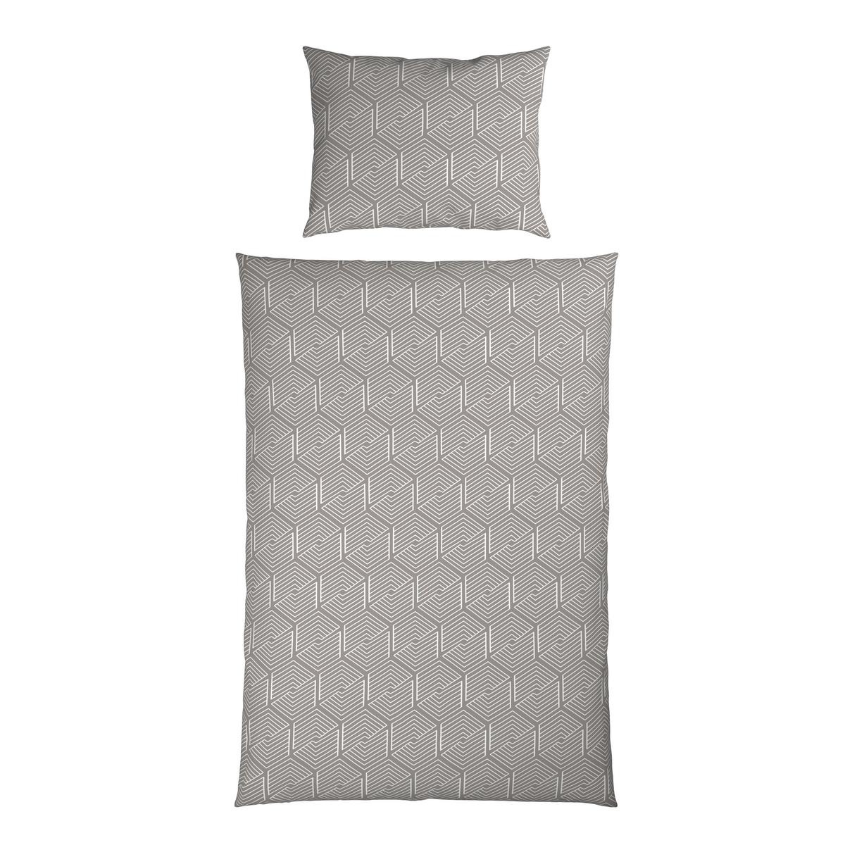 Bettwäsche Kai Hellgrau ca. 140x200cm - Hellgrau, KONVENTIONELL, Textil (140/200cm) - Mömax