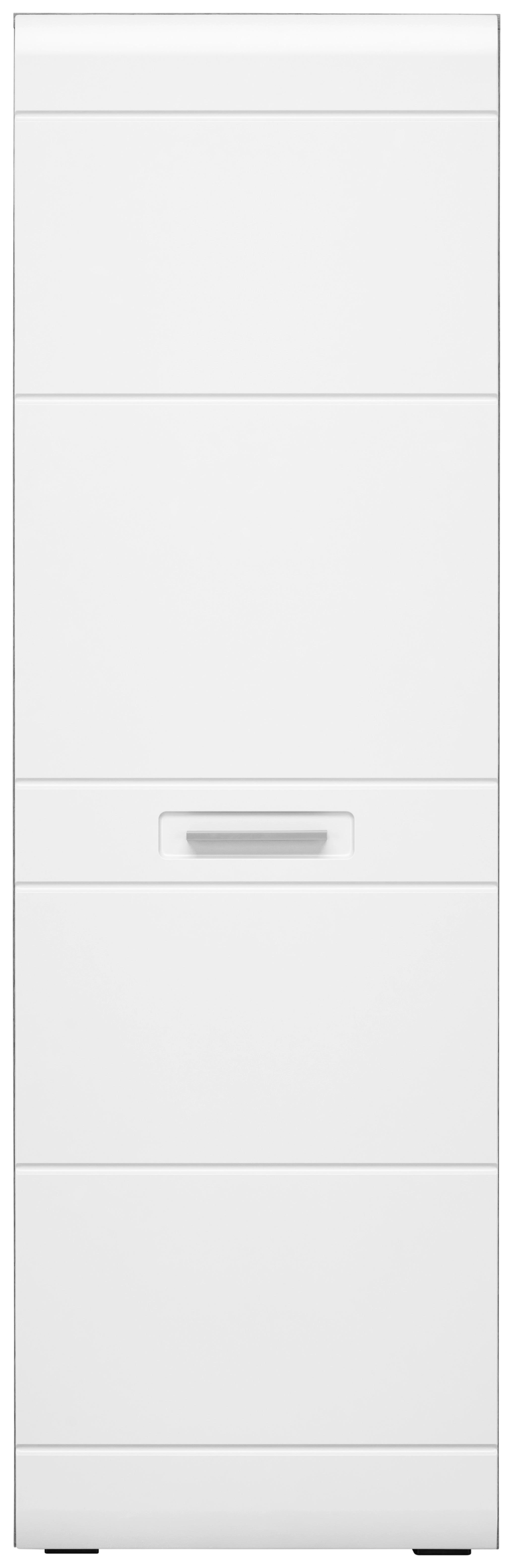 Dulap pentru hol Auris - alb/culoare lemn stejar, Modern (52/164/37,1cm) - Modern Living