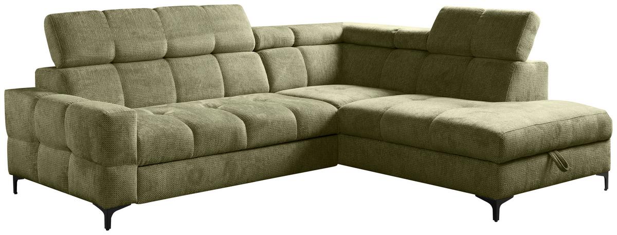 COLțAR LENO - gri deschis/măsliniu, Modern, textil/material pe bază de lemn (254/79-95/212cm) - Modern Living