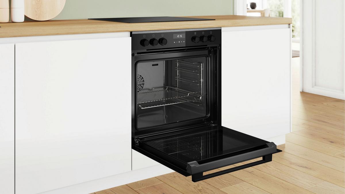 Herdset HND631FH63 - Schwarz, Glas/Metall (59,4/59,5/54,8cm) - Bosch