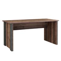 Pisalna Miza Cliff, Temno Siva, Barva Hrasta - temno siva/barve hrasta, Konvencionalno, kovina/umetna masa (153/70/73,5cm) - MID.YOU