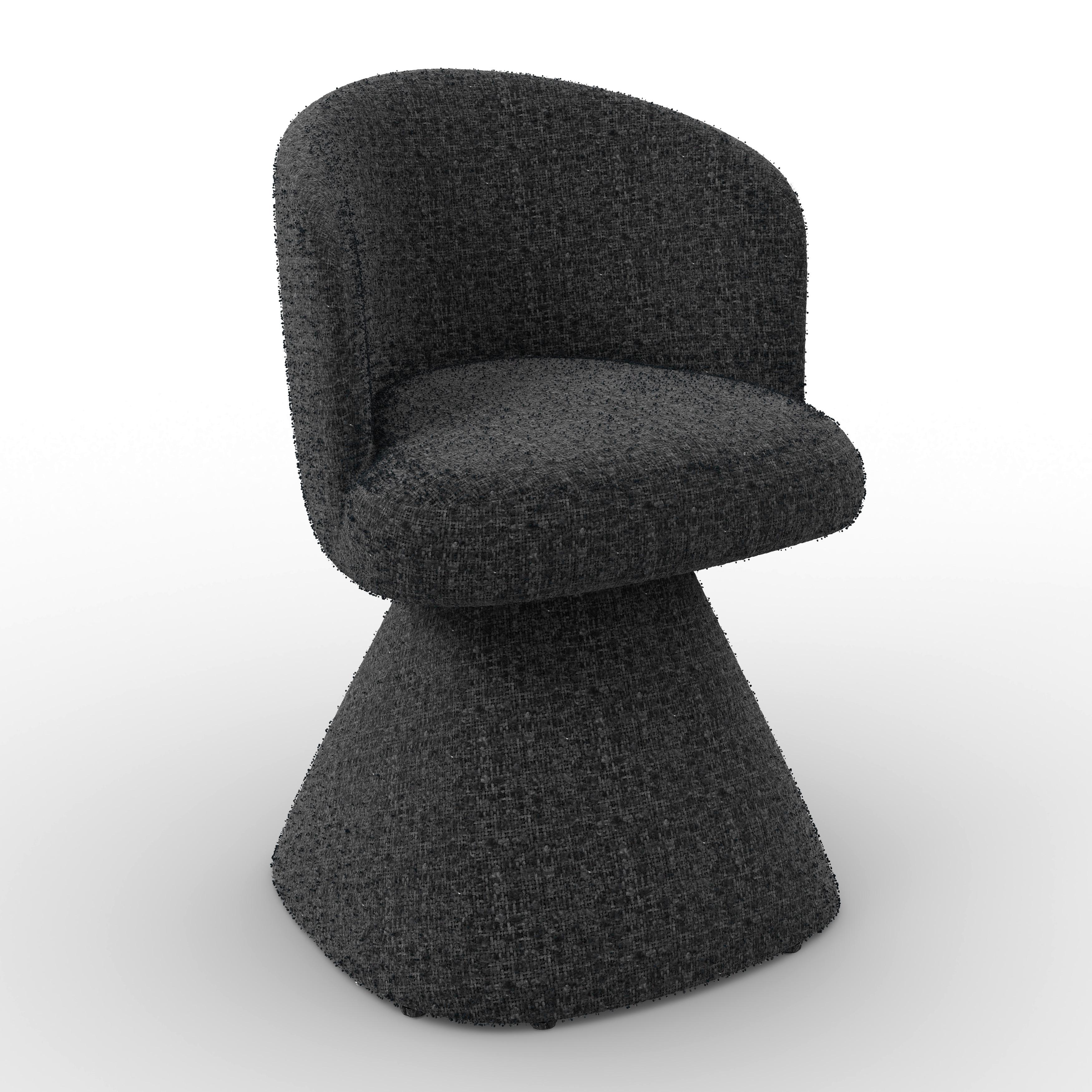 Armlehnstuhl Maylea Grau Webstoff Gepolstert - Grau, MODERN, Holz/Textil (61/60,5/81cm) - Bessagi Home