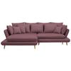 Kutna Garnitura Monte - šljiva/prirodne boje, Romantično / ladanjski, tekstil/drvo (181/283cm) - Premium Living