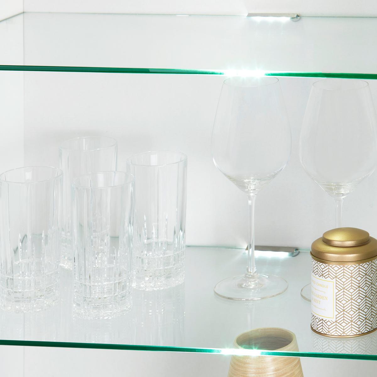 Set iluminat polițe sticlă LED - antracit, Modern, metal (6/2/1cm) - Modern Living