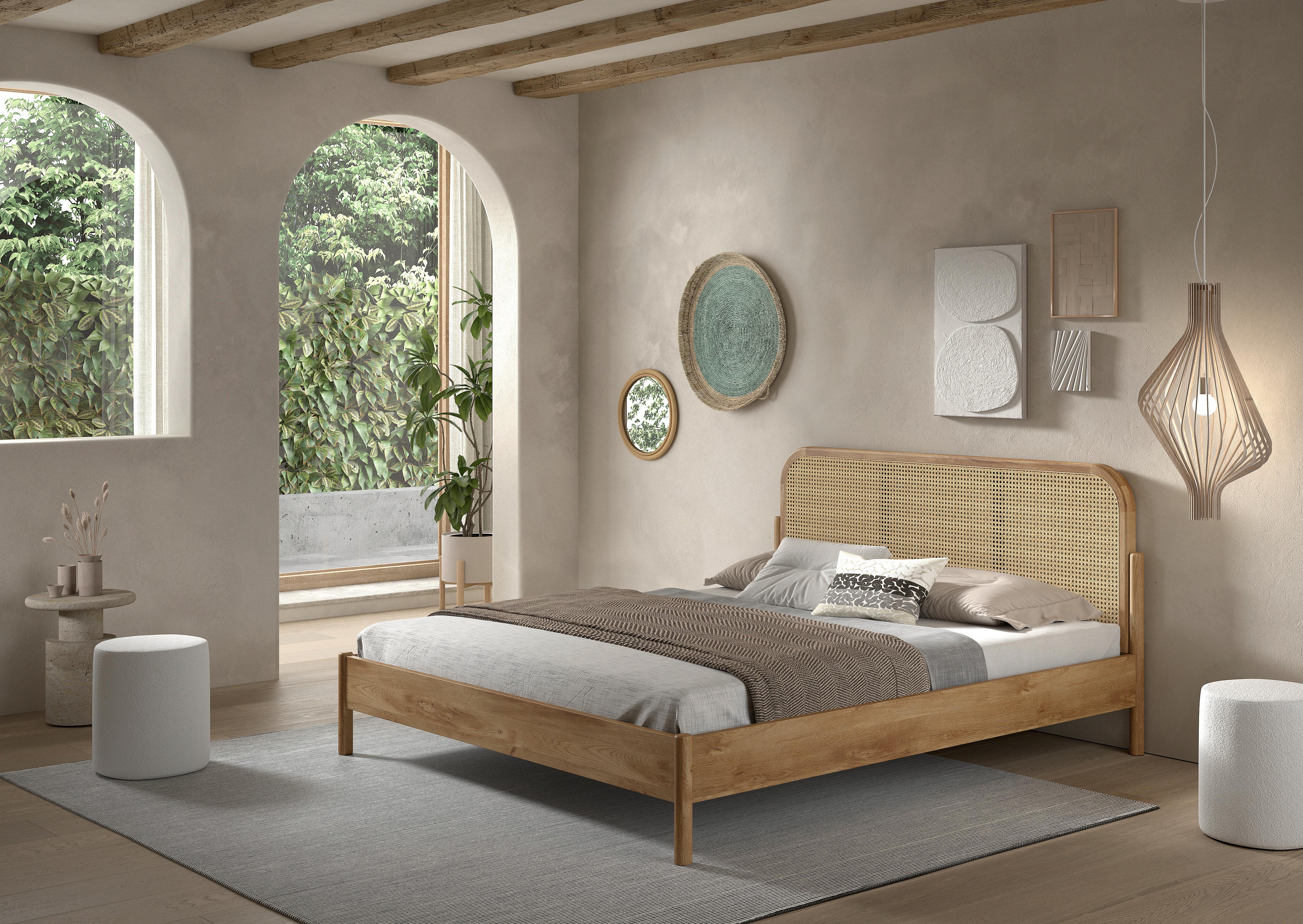 Bett Olive ca. 180x200 Eichefarben - Eichefarben, MODERN, Holz/Holzwerkstoff (180/200cm) - Vipack