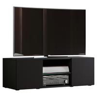 TV-Element Lowina 115 Schwarz - Schwarz, KONVENTIONELL, Glas/Holzwerkstoff (115/40/36cm) - MID.YOU