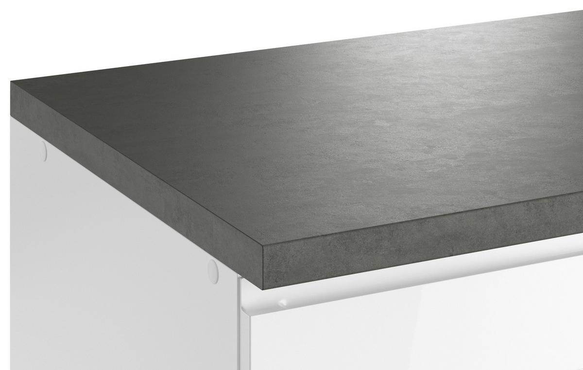 Küchenzeile Monza mit Geräten ca. 360 cm Weiß/Grau - Weiß Hochglanz/Weiß, LIFESTYLE, Holzwerkstoff (360cm) - Held