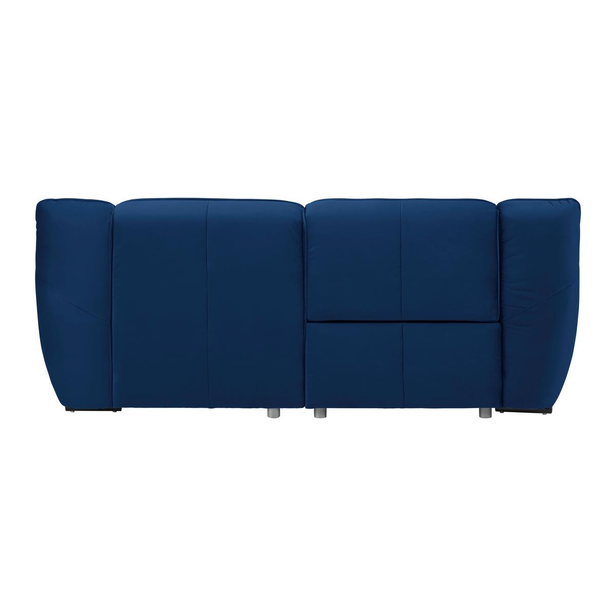 Wohnlandschaft Wega Blau Samtbezug - Blau, Modern, Textil/Metall (220/88/165cm) - Bessagi Home