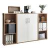 Aktenschrank Office Edition Sw Set 2 niedrig Weiß/Eiche - Weiß/Sonoma Eiche, MODERN, Holzwerkstoff (173/114/33cm) - MID.YOU