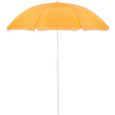 Sonnenschirm Lecci in Orange - Weiß/Orange, Kunststoff/Metall (180/190cm) - MÖMAX modern living