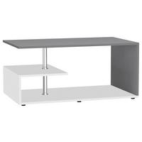 Couchtisch Maliso M Anthrazit/Weiß - Anthrazit/Schwarz, Design, Holzwerkstoff/Kunststoff (91/53/42cm) - MID.YOU