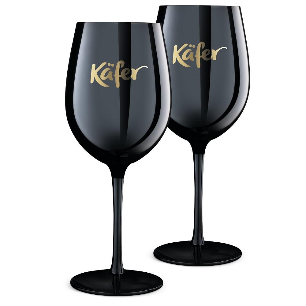 Koktélos Pohár Käfer Kelchgläser 2er Schwarz - fekete, Konventionell, üveg (600ml)