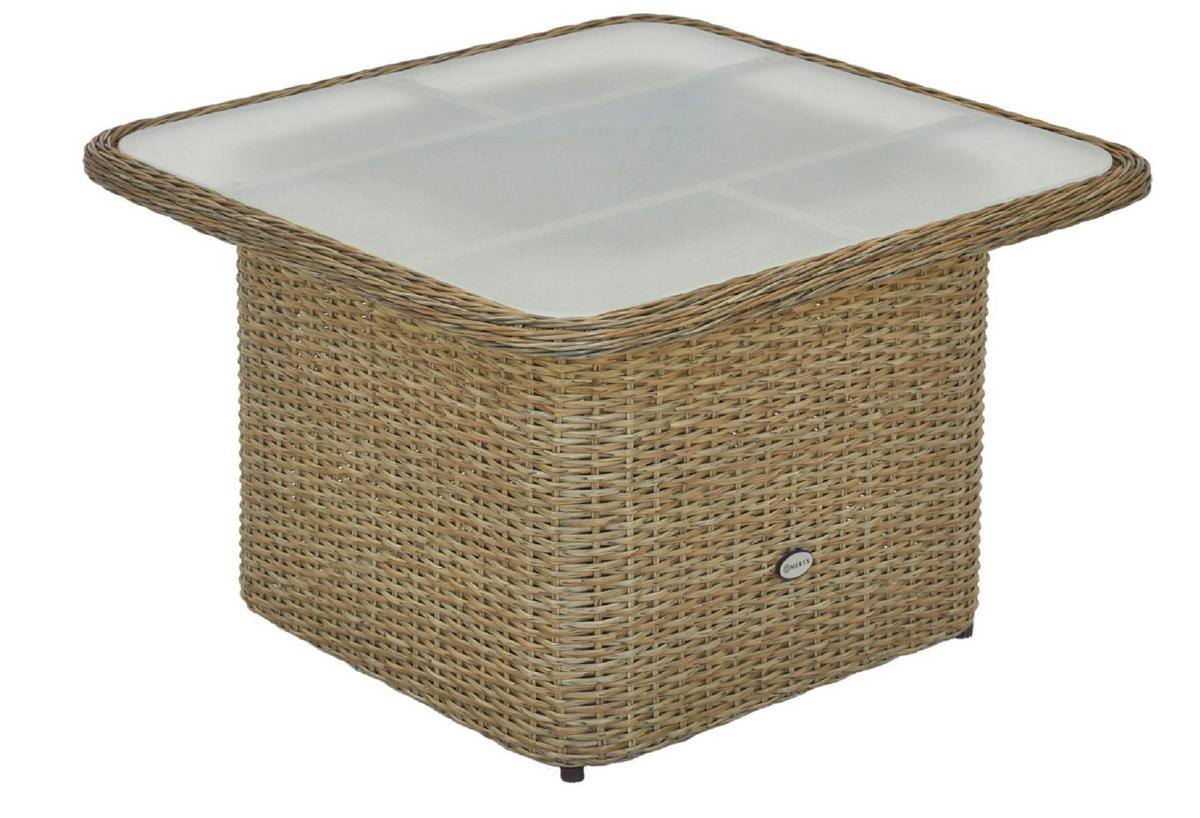 Lounge Miza Duplex, Nastavljiva - naravne barve, Moderno, kovina/umetna masa (72/72/45-64cm) - Gardenson